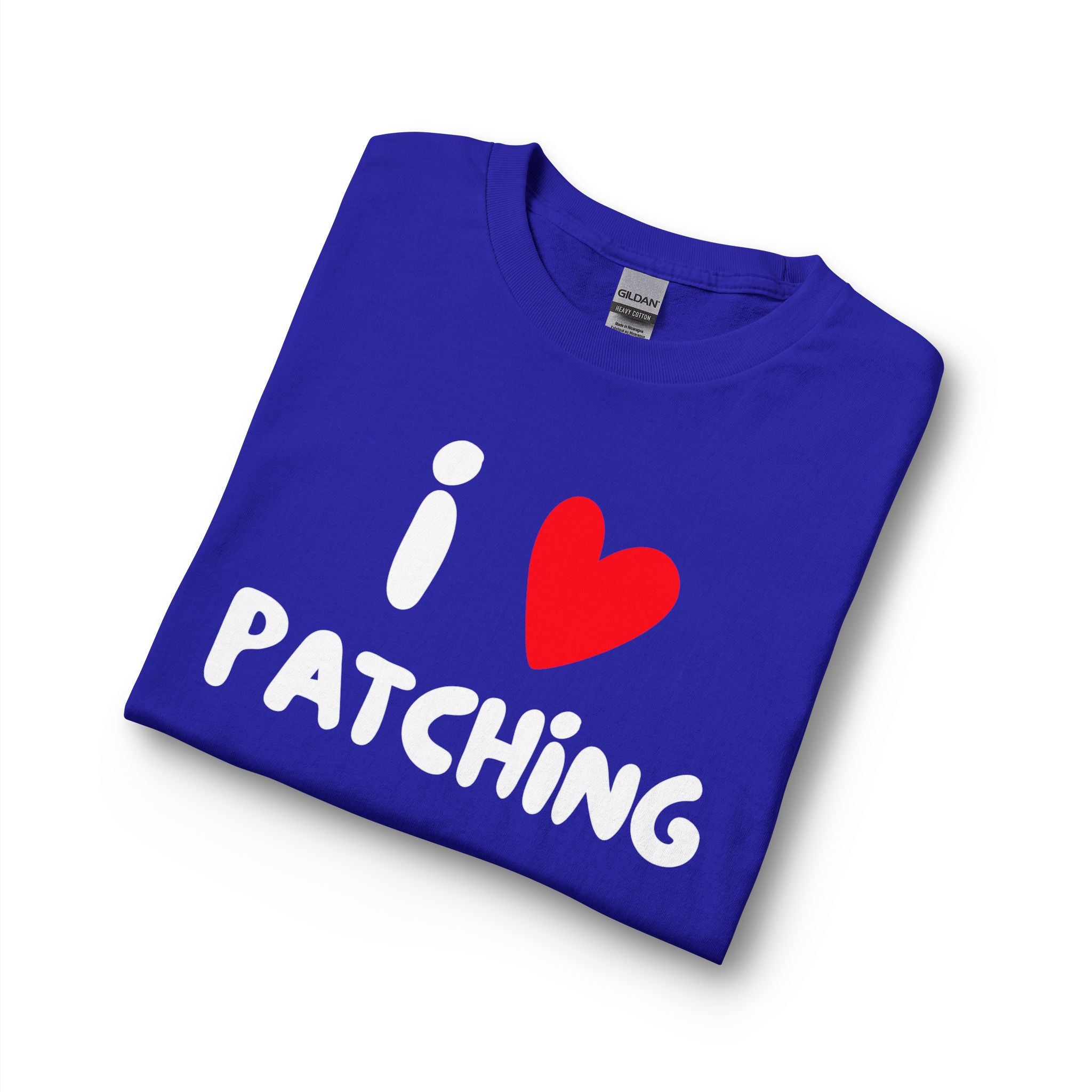 "I Love Patching" - Long Sleeve Cotton T-shirt