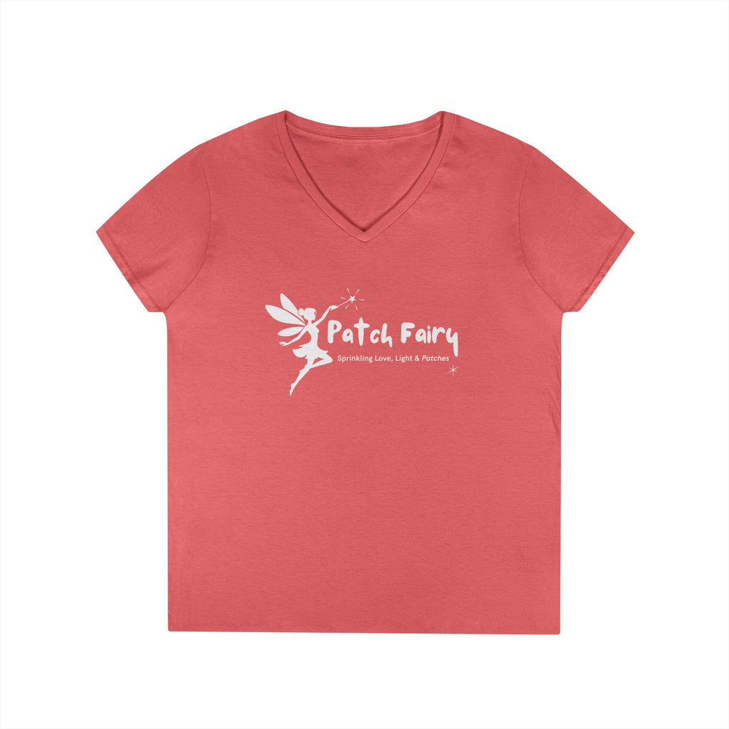 "Patch Fairy" - Ladies V-Neck T-Shirt