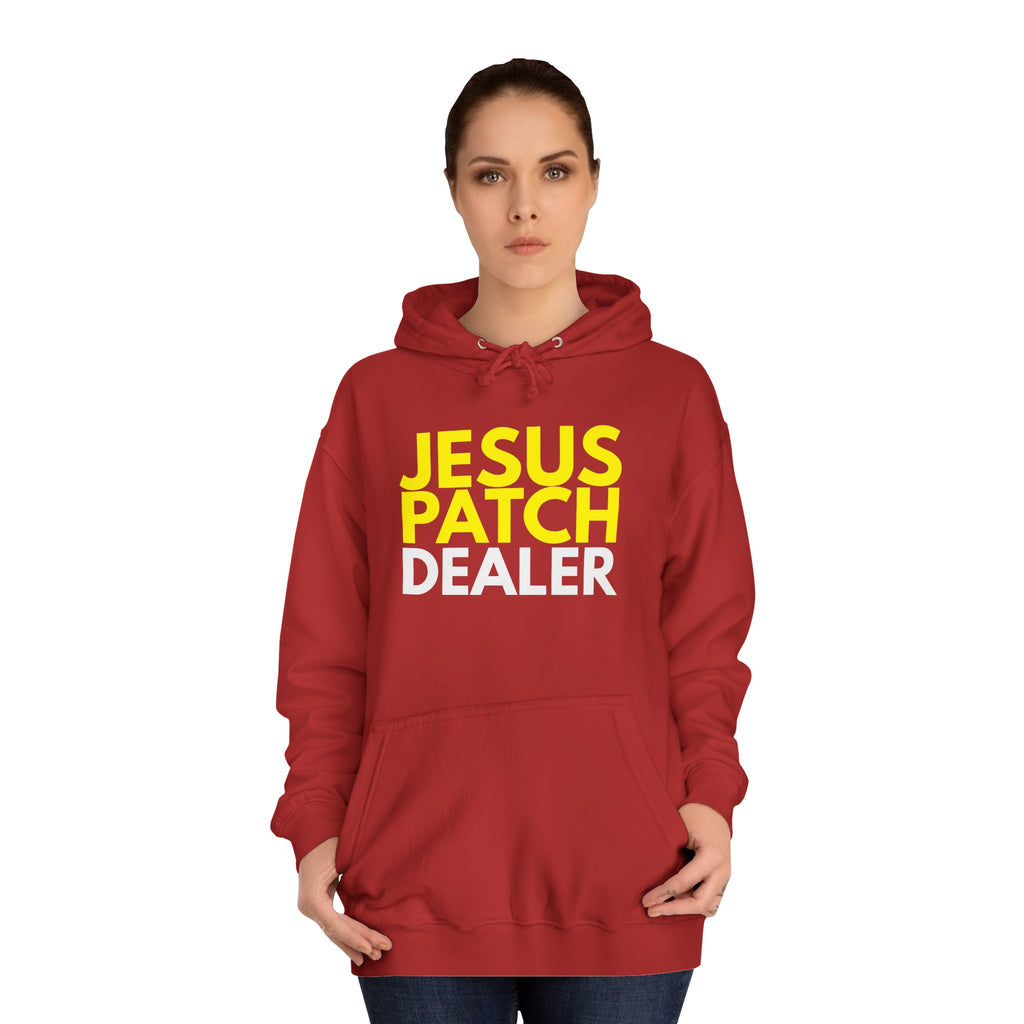 "JESUS PATCH DEALER" - Bold Graphic Hoodie